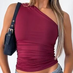 White fox one shoulder top!